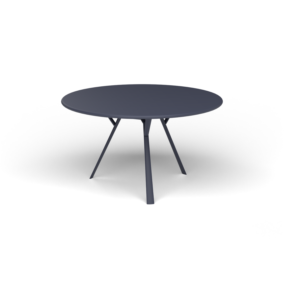Radice Quadra Ronde Tafel, Ø 130 × h 74 cm, Grey Blue, Gelakt aluminium (volgt onderstelkleur)