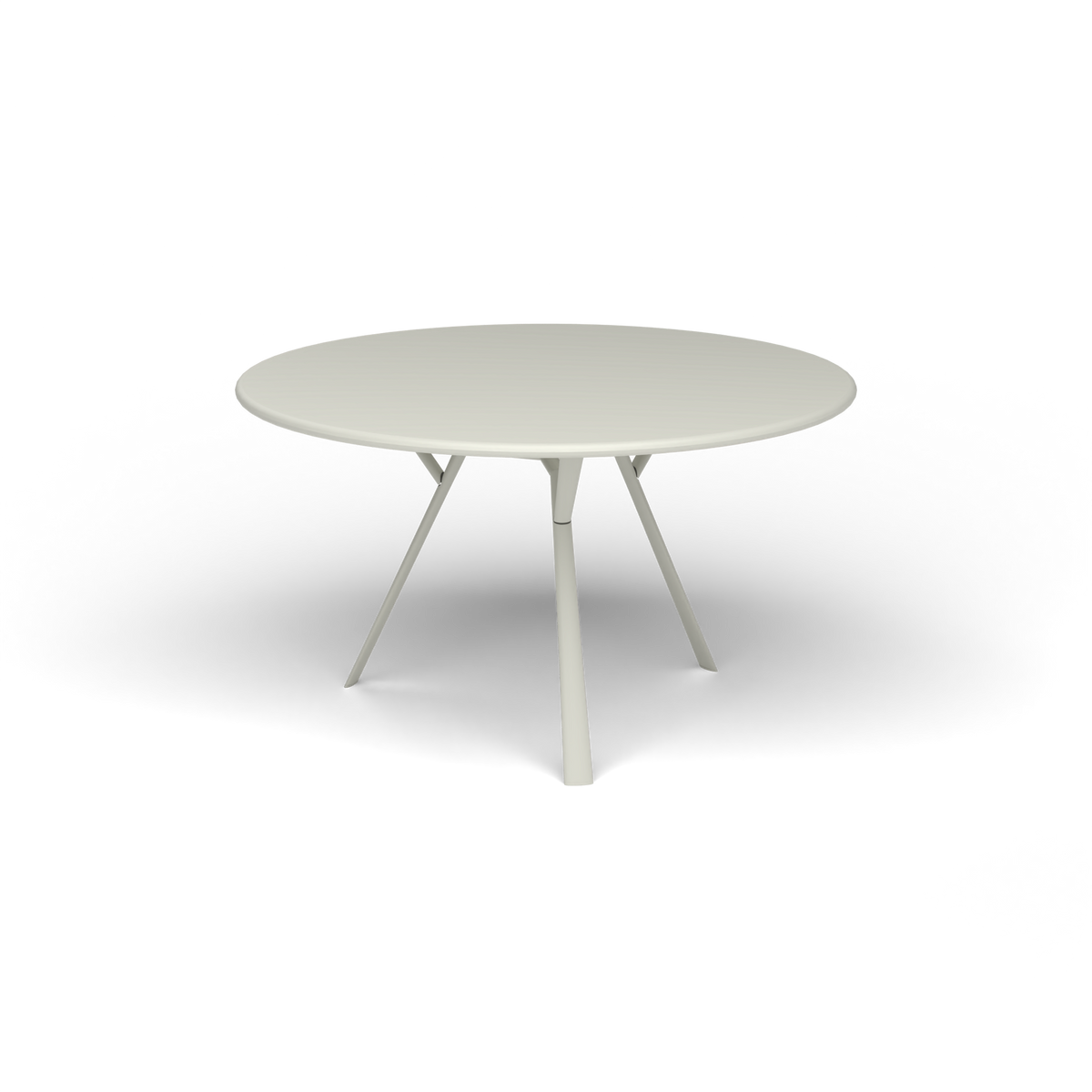 Radice Quadra Ronde Tafel, Ø 130 × h 74 cm, Powder Grey, Gelakt aluminium (volgt onderstelkleur)