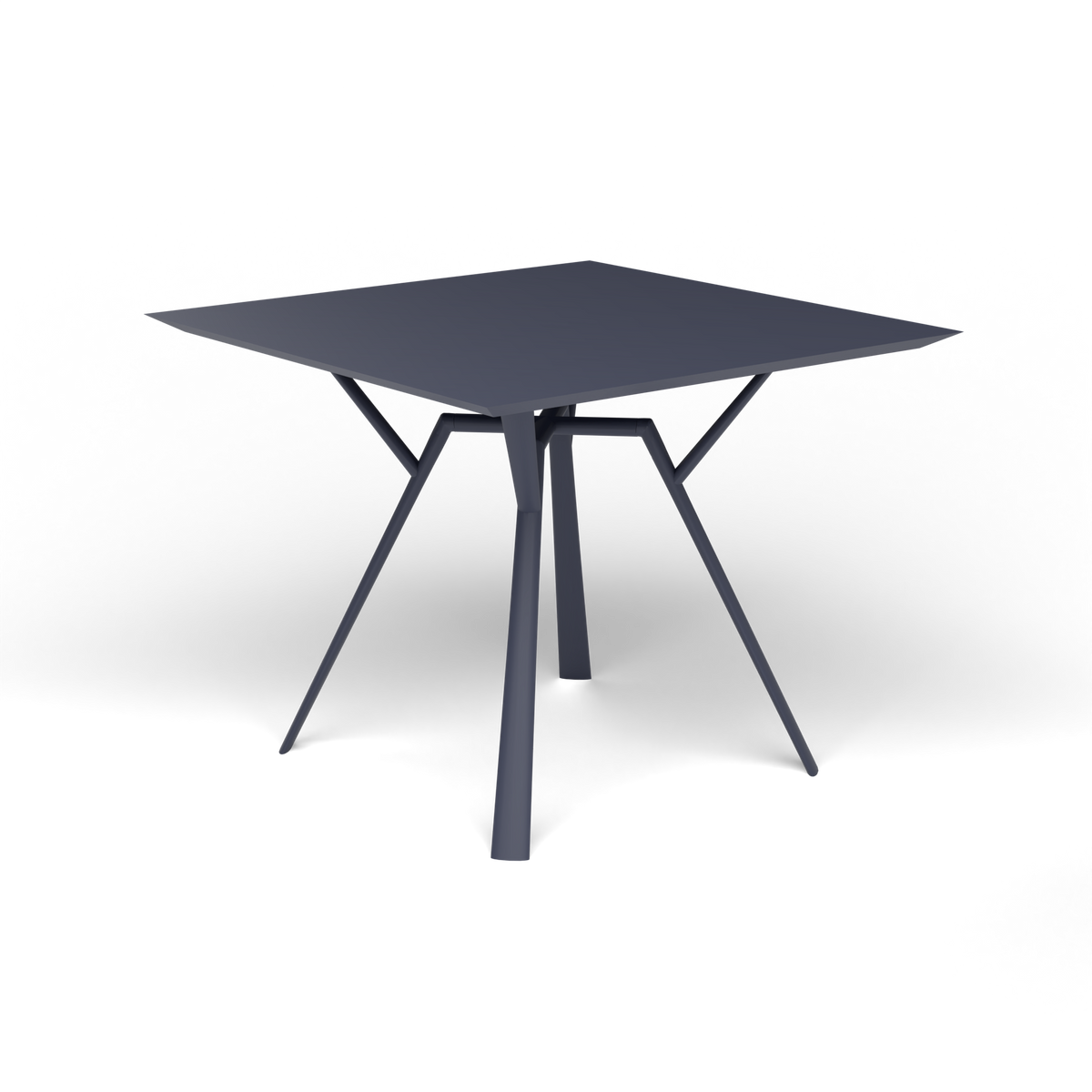 Radice Quadra Vierkante Tafel, 90 × 90 × h 74 cm, Grey Blue, Gelakt aluminium (volgt onderstelkleur)