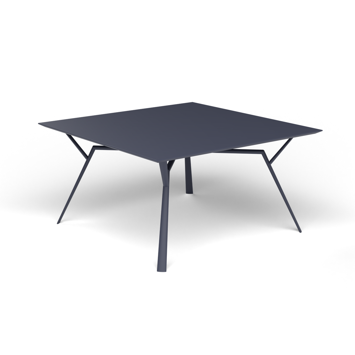 Radice Quadra Vierkante Tafel, 140 × 140 × h 74 cm, Grey Blue, Gelakt aluminium (volgt onderstelkleur)