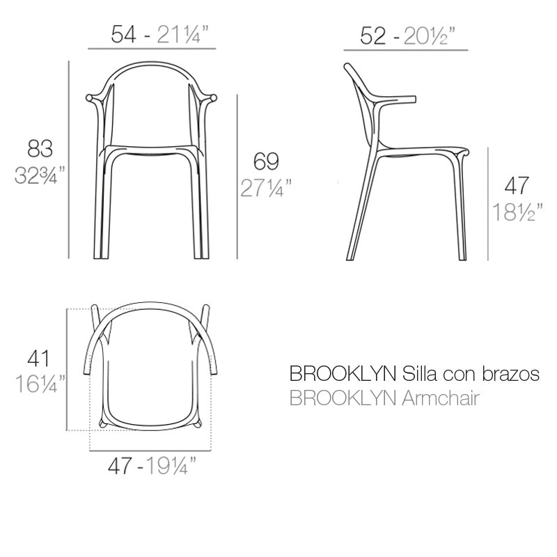 Vondom BROOKLYN CHAIR with armrests