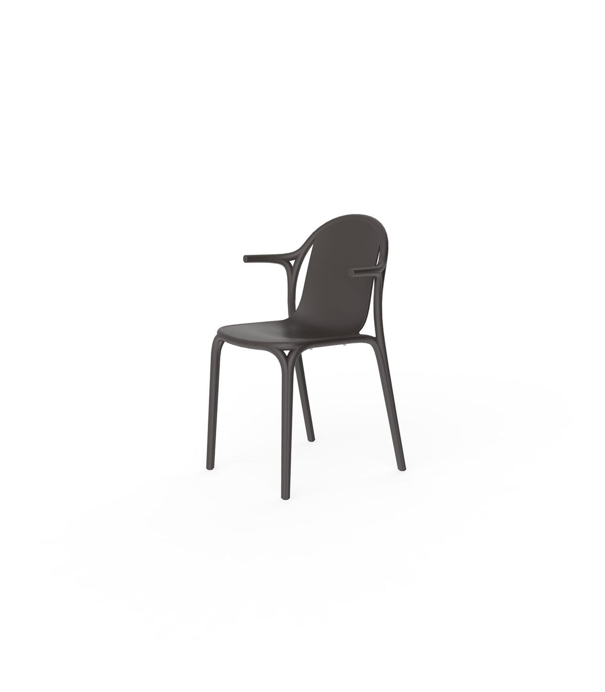 BROOKLYN CHAIR with armrests Brown