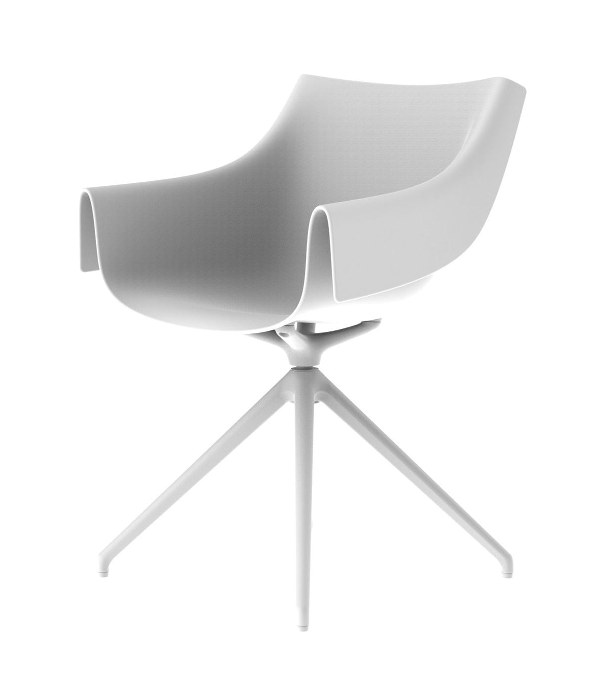 Manta Swivel Armchair White
