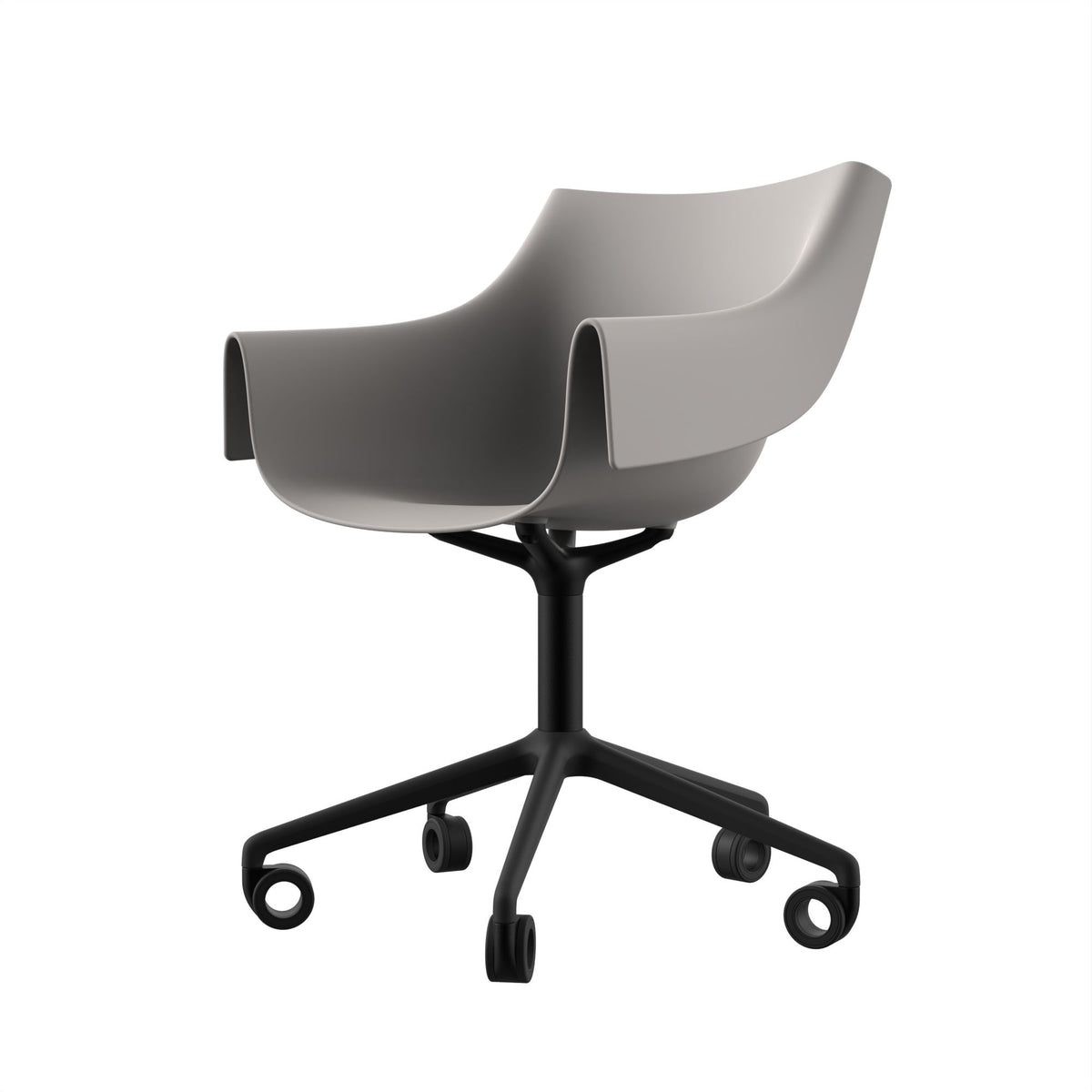Manta Swivel Caster Armchair Ecru