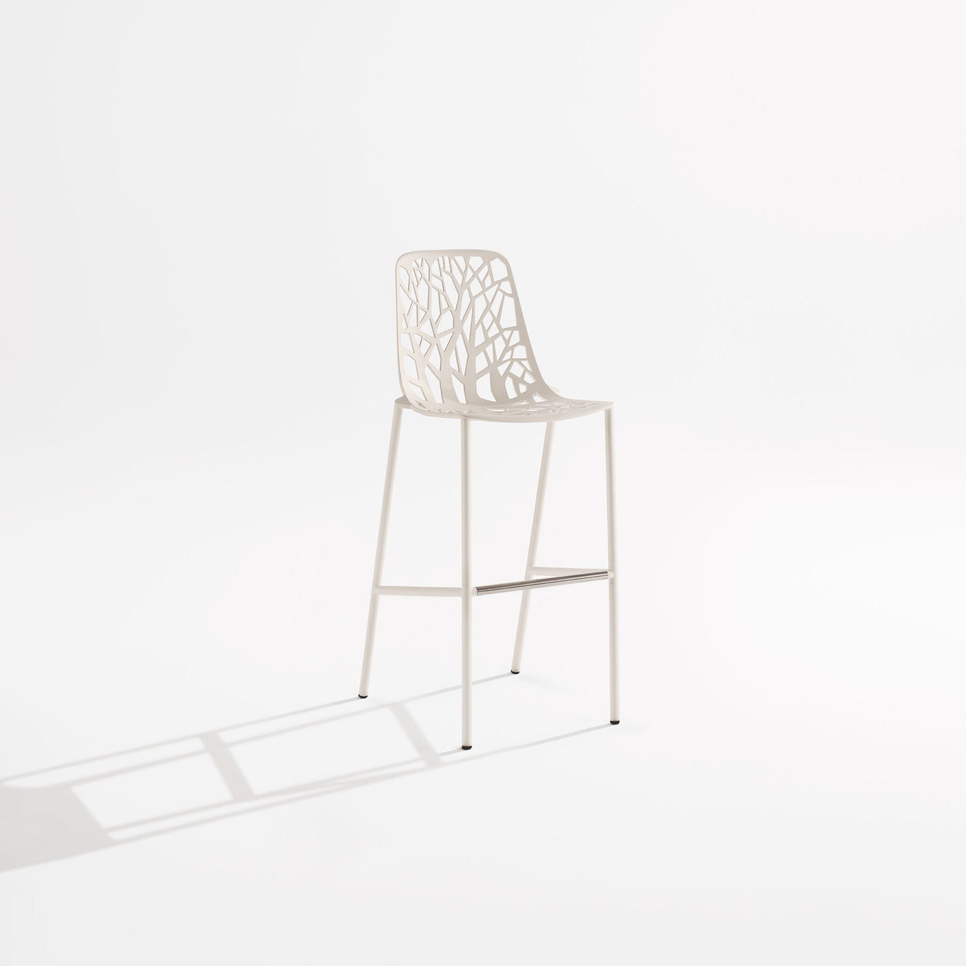Stool with high backrest 48 x 56 x h 78/117 cm