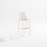 Stool with high backrest 48 x 56 x h 78/117 cm
