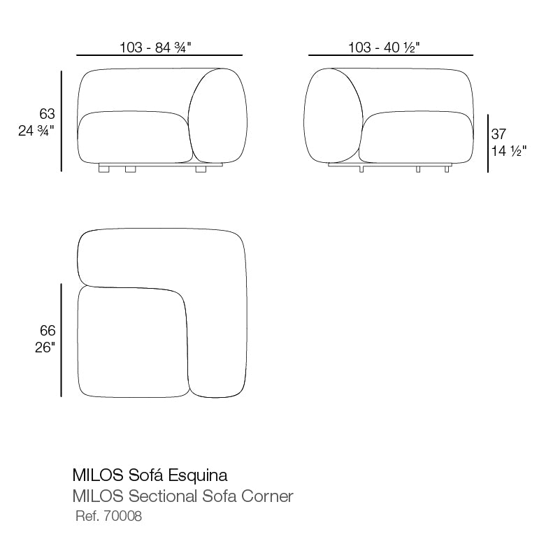 Vondom Milos Sectional Sofa Left Xl