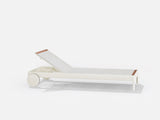 Sunlounger with castors