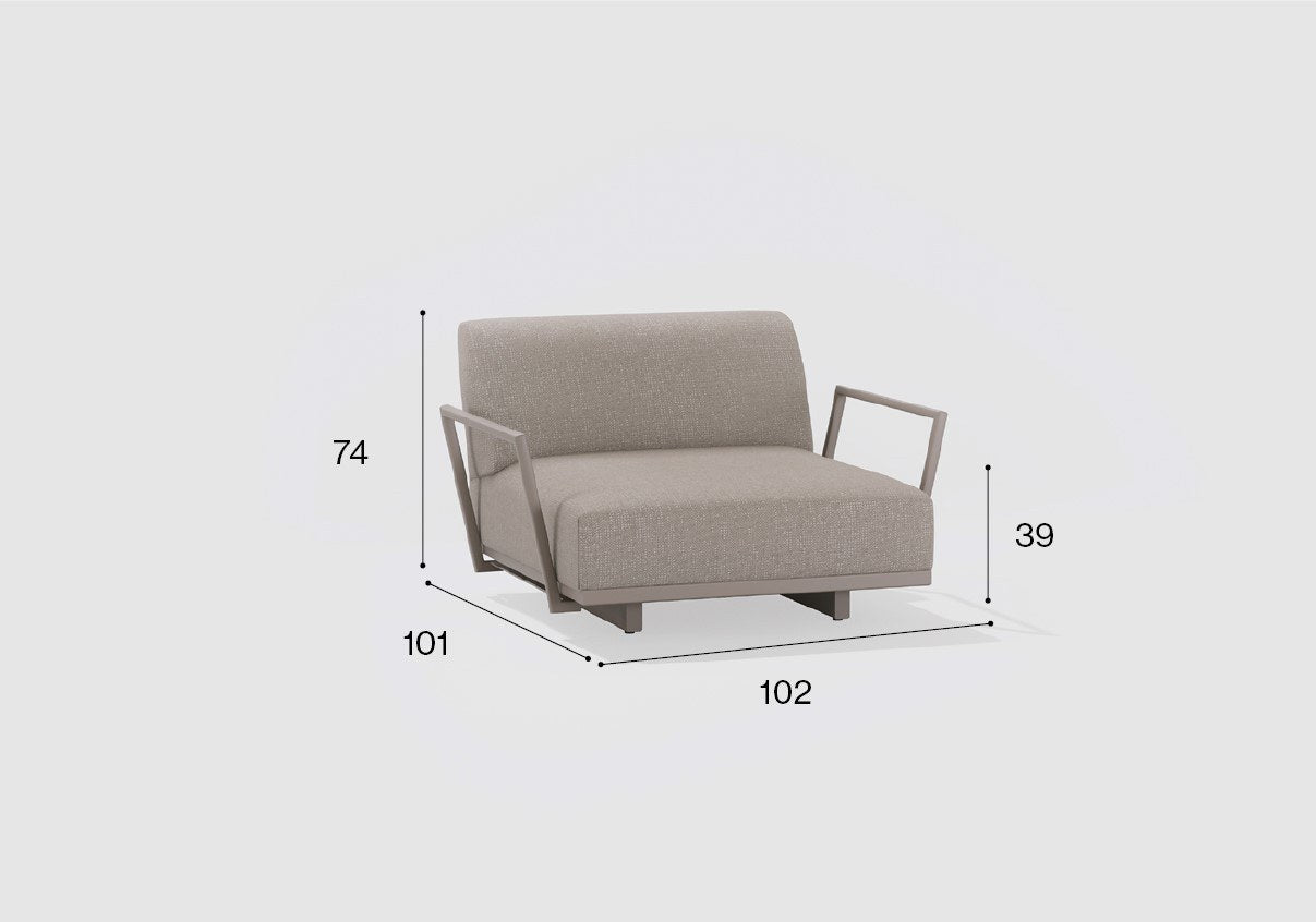 Solaris Evo Dormeuse met Armleuningen – 7402B