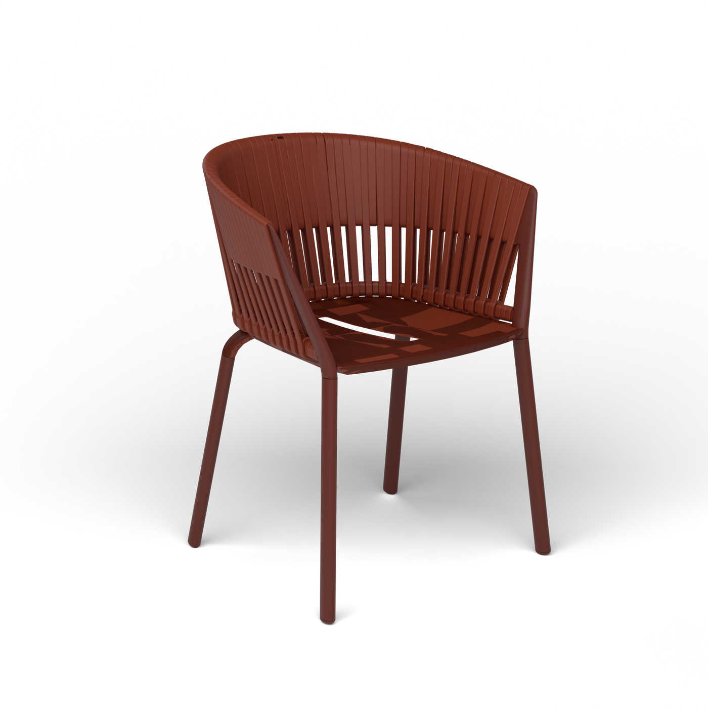 Ria Eetfauteuil met Gevlochten Touw - Chestnut Brown / Touw Arizona