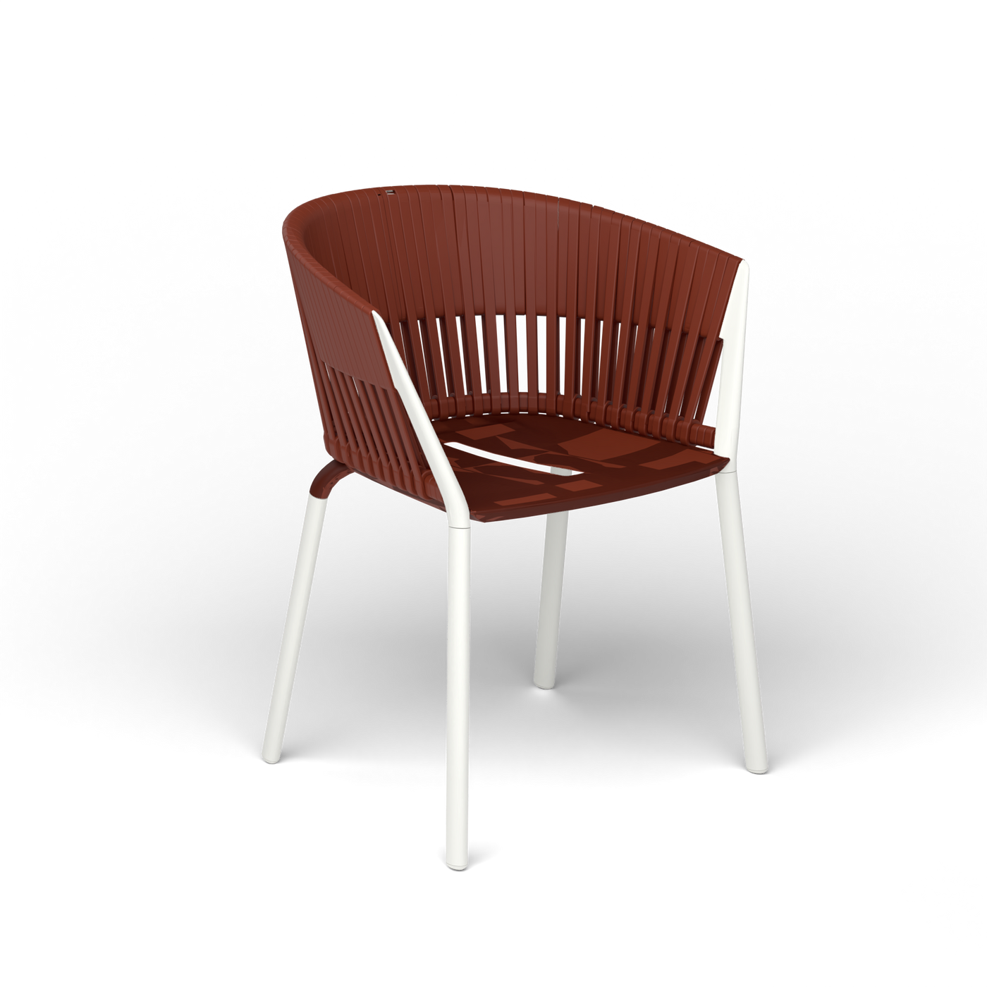 Ria Eetfauteuil met Gevlochten Touw - White / Touw Arizona