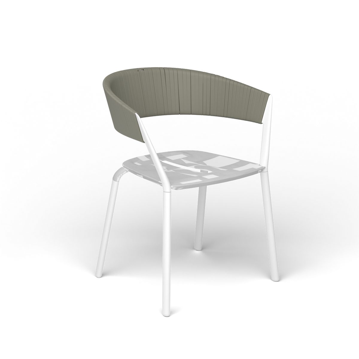 Ria Eetfauteuil met Deels Gevlochten Touw - Antique White / Touw Rock
