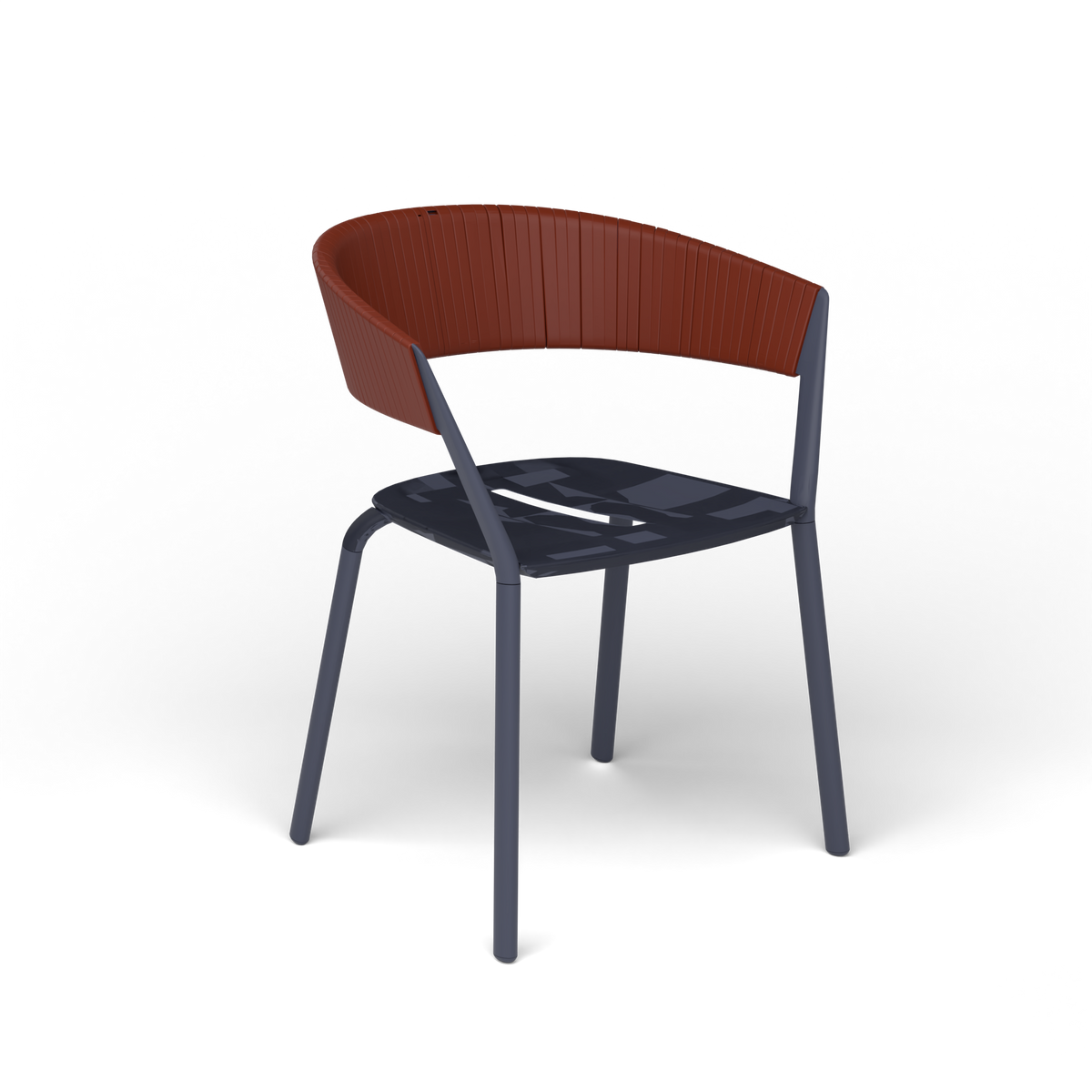 Ria Eetfauteuil met Deels Gevlochten Touw - Grey Blue / Touw Arizona