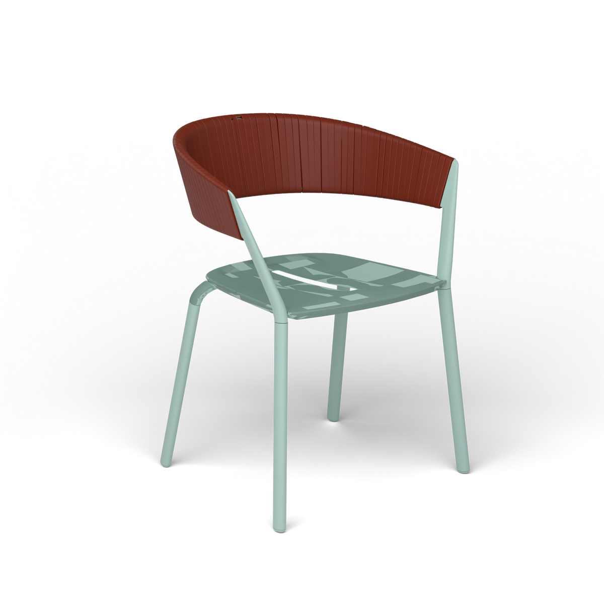 Ria Eetfauteuil met Deels Gevlochten Touw - Light Blue / Touw Arizona