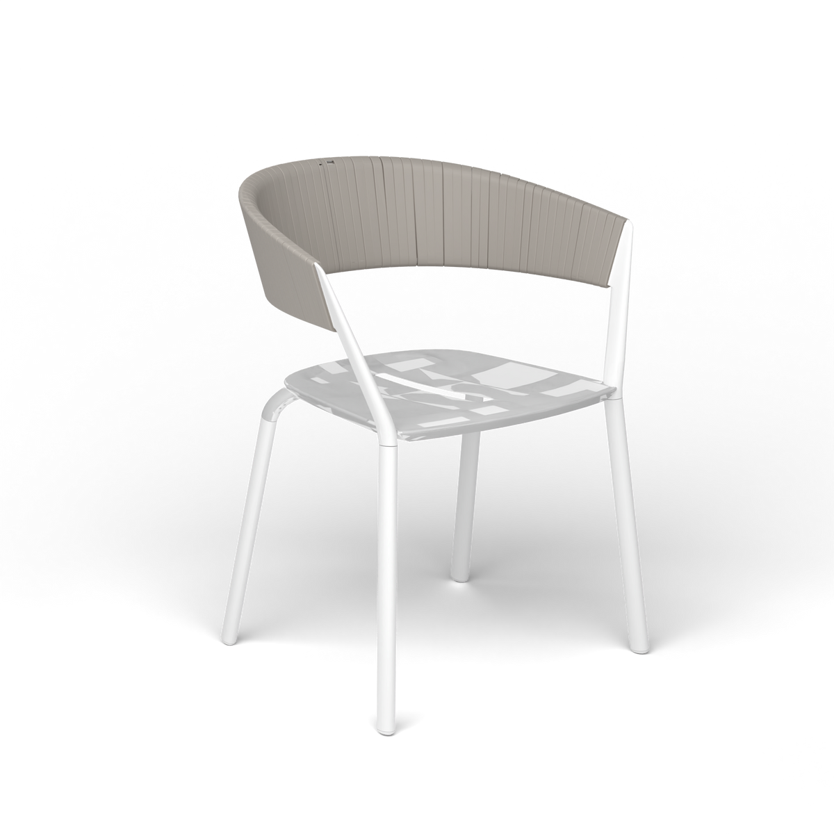 Ria Eetfauteuil met Deels Gevlochten Touw - White / Touw Sunset