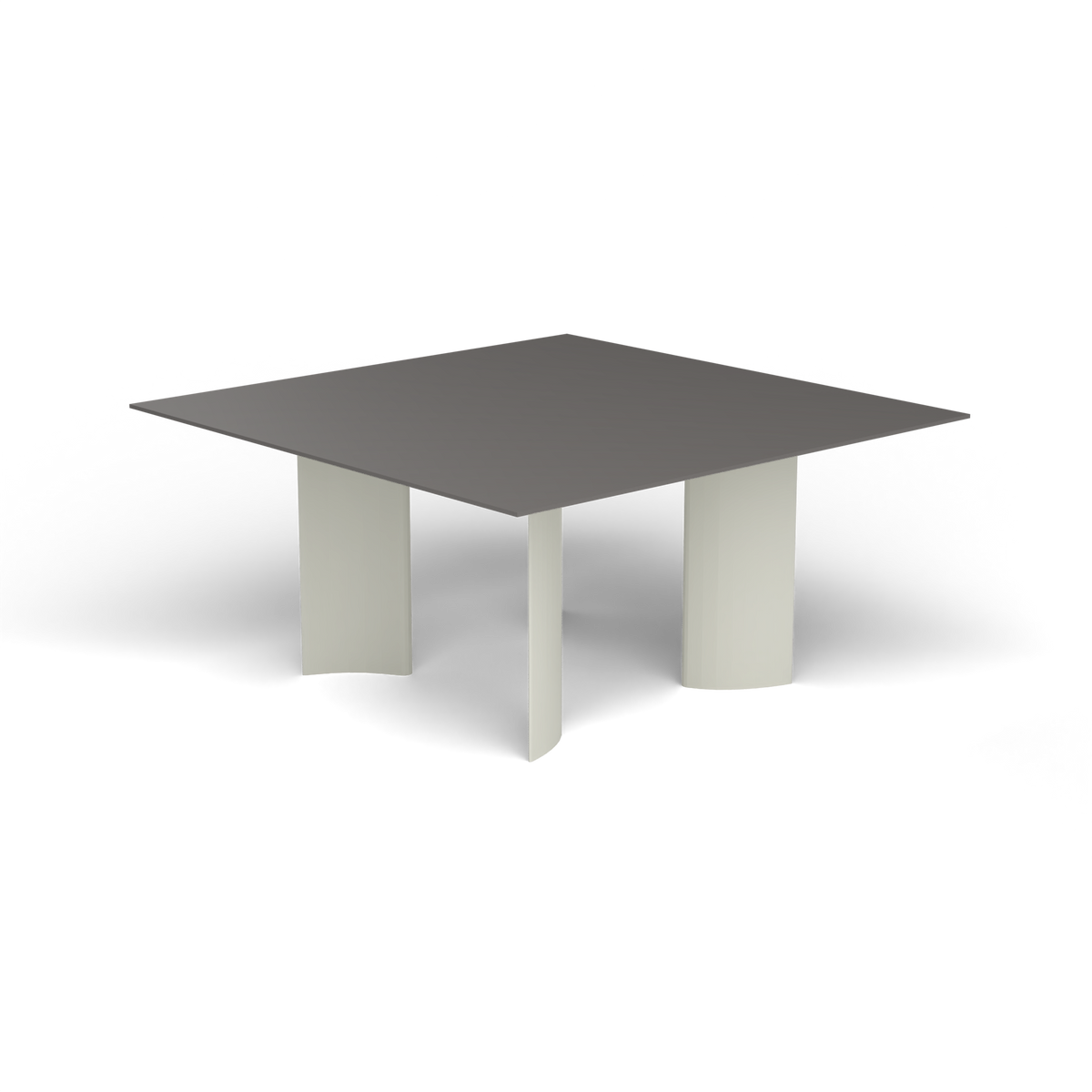 Naca Vierkante Eettafel, 150 × 150 × 72 cm, Powder Grey, Aluminium speckled Anthracite
