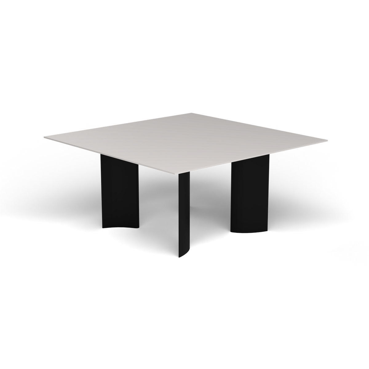 Naca Vierkante Eettafel, 150 × 150 × 72 cm, Black, Aluminium speckled Grey