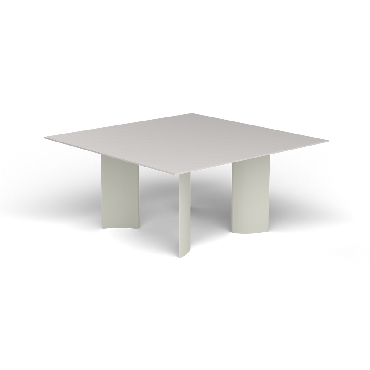Naca Vierkante Eettafel, 150 × 150 × 72 cm, Powder Grey, Aluminium speckled Grey