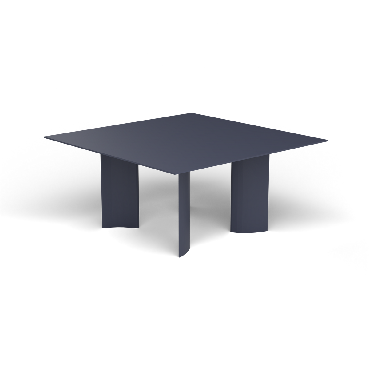 Naca Vierkante Eettafel, 150 × 150 × 72 cm, Grey Blue, Gelakt aluminium (volgt onderstelkleur)