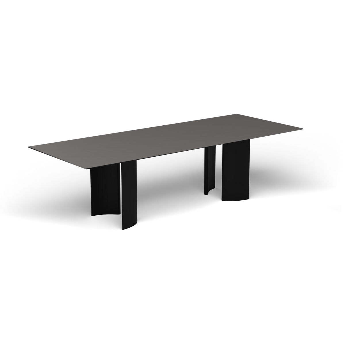 Naca Rechthoekige Eettafel, 260 × 100 × 72 cm, Black, Aluminium speckled Anthracite