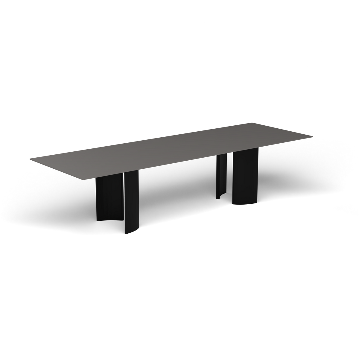 Naca Rechthoekige Eettafel, 300 × 100 × 72 cm, Black, Aluminium speckled Anthracite