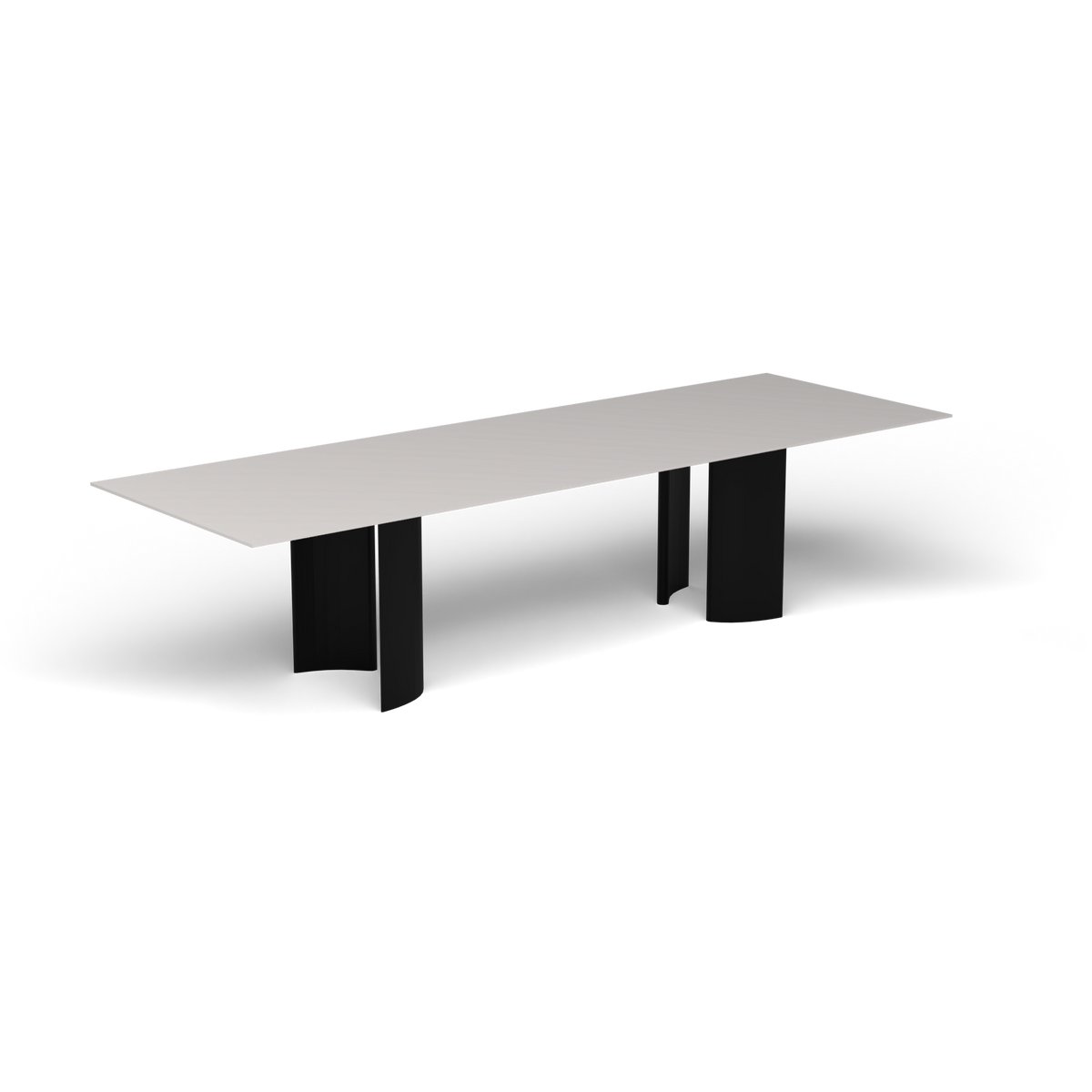 Naca Rechthoekige Eettafel, 300 × 100 × 72 cm, Black, Aluminium speckled Grey