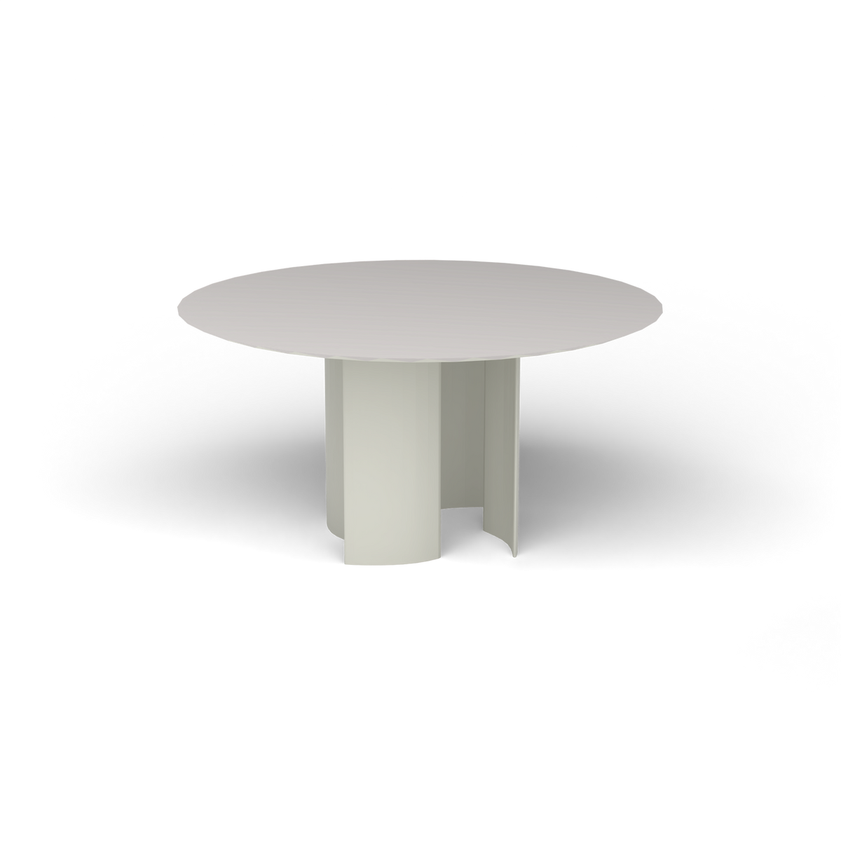 Naca Ronde Eettafel, Ø 138 × 72 cm, Powder Grey, Aluminium speckled Grey