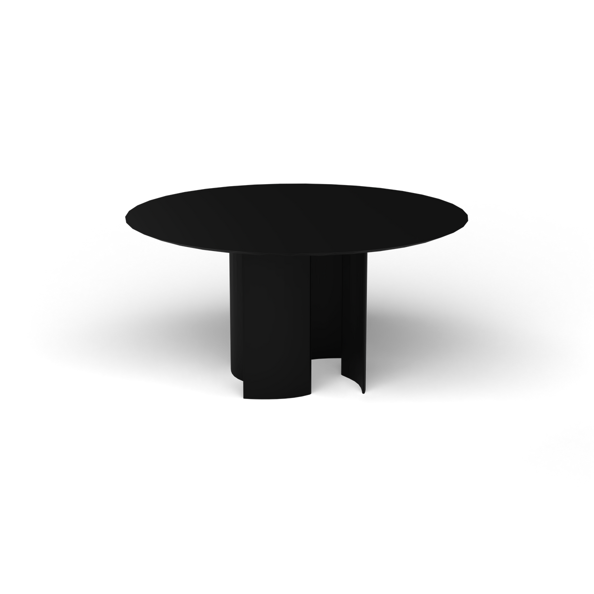 Naca Ronde Eettafel, Ø 138 × 72 cm, Black, Gelakt aluminium (volgt onderstelkleur)