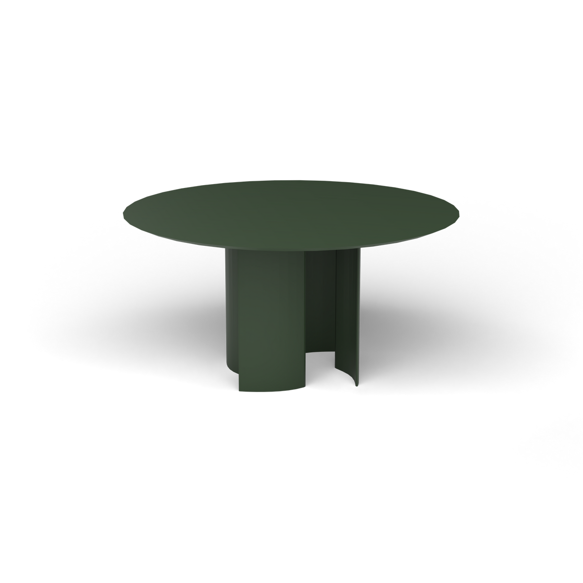 Naca Ronde Eettafel, Ø 138 × 72 cm, Bottle Green, Gelakt aluminium (volgt onderstelkleur)