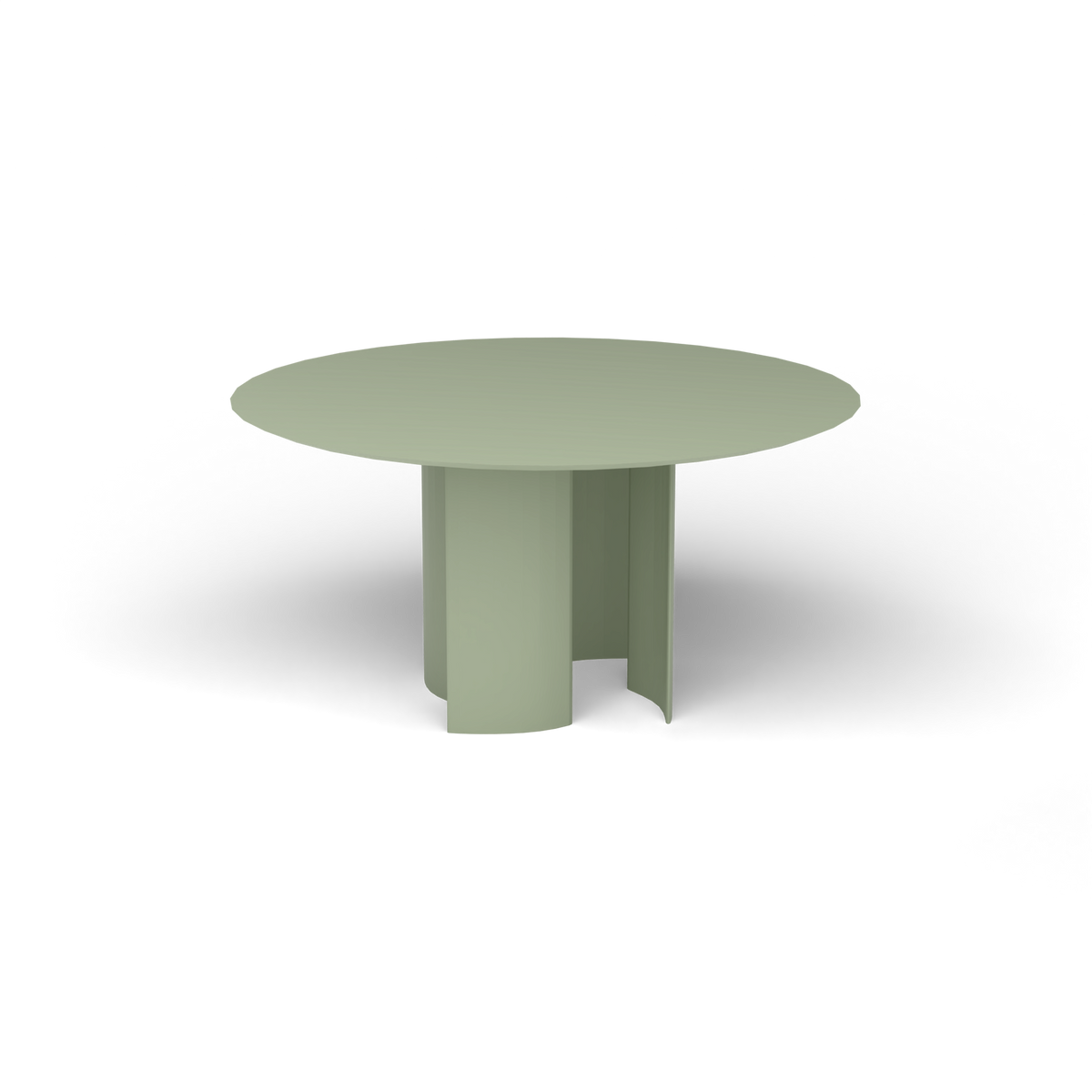 Naca Ronde Eettafel, Ø 138 × 72 cm, Green Tea, Gelakt aluminium (volgt onderstelkleur)