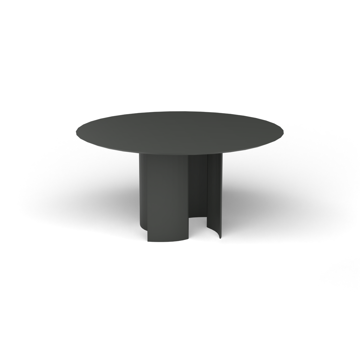 Naca Ronde Eettafel, Ø 138 × 72 cm, Metallic Grey, Gelakt aluminium (volgt onderstelkleur)