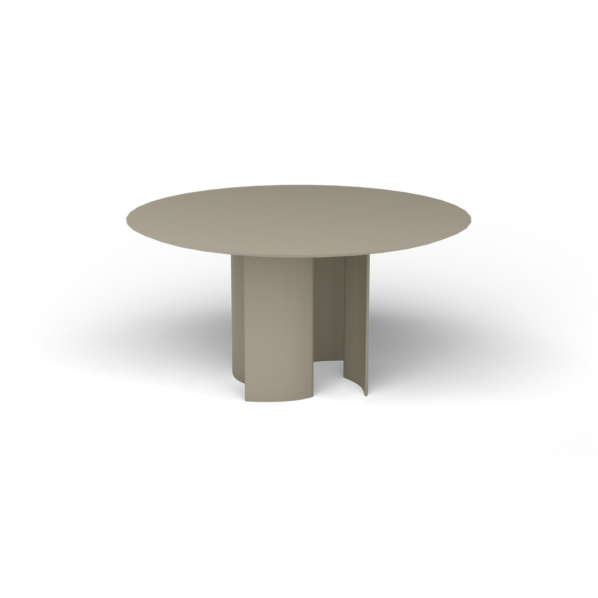 Naca Ronde Eettafel, Ø 138 × 72 cm, Pearly Gold, Gelakt aluminium (volgt onderstelkleur)