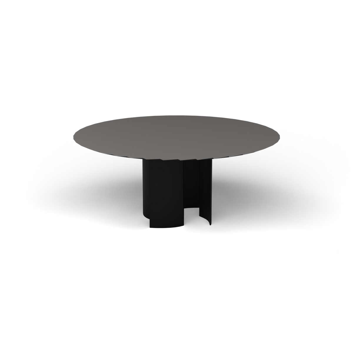 Naca Ronde Eettafel, Ø 165 × 72 cm, Black, Aluminium speckled Anthracite