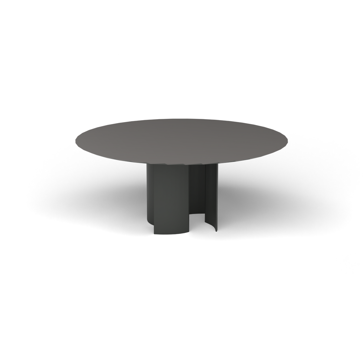 Naca Ronde Eettafel, Ø 165 × 72 cm, Metallic Grey, Aluminium speckled Anthracite
