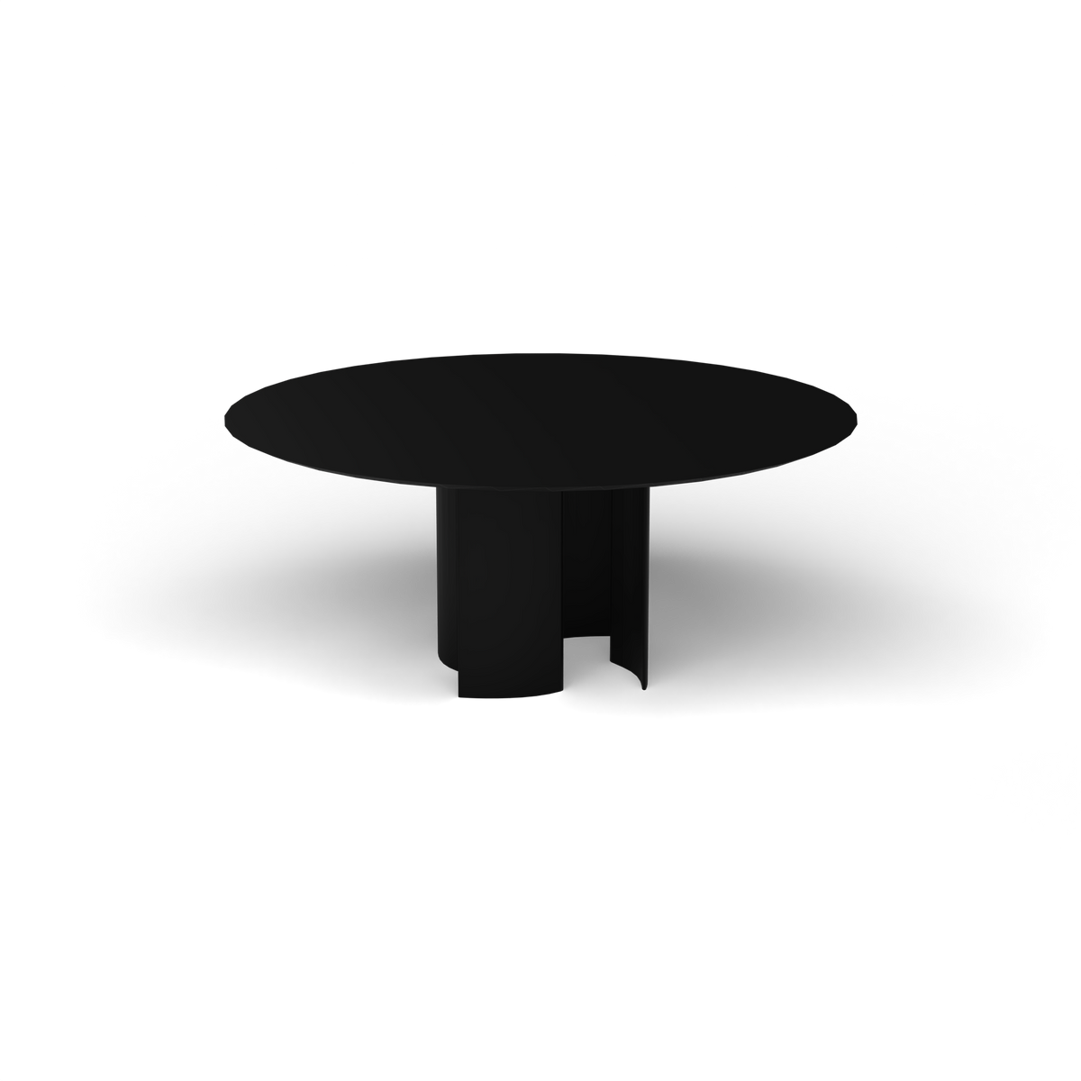 Naca Ronde Eettafel, Ø 165 × 72 cm, Black, Gelakt aluminium (volgt onderstelkleur)