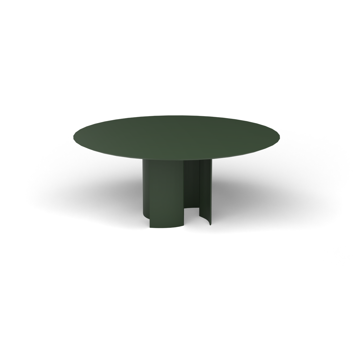 Naca Ronde Eettafel, Ø 165 × 72 cm, Bottle Green, Gelakt aluminium (volgt onderstelkleur)