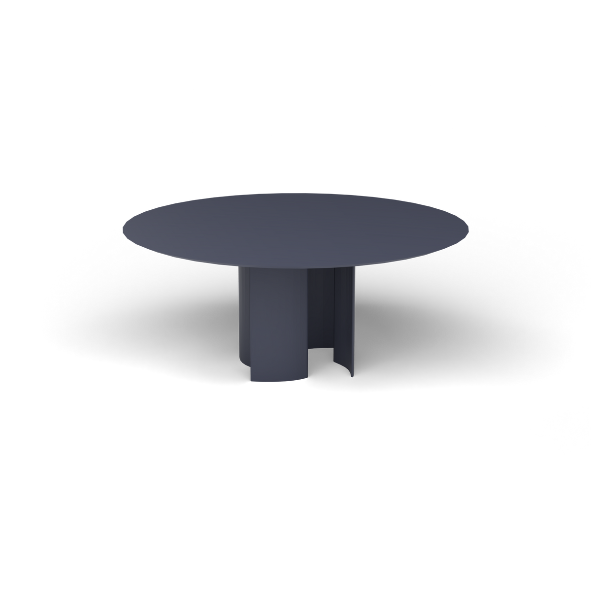 Naca Ronde Eettafel, Ø 165 × 72 cm, Grey Blue, Gelakt aluminium (volgt onderstelkleur)