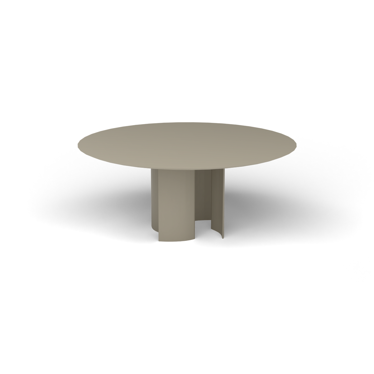 Naca Ronde Eettafel, Ø 165 × 72 cm, Pearly Gold, Gelakt aluminium (volgt onderstelkleur)