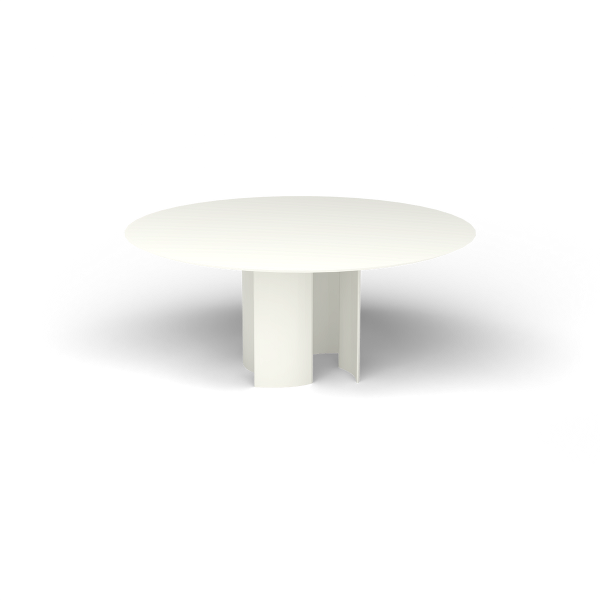 Naca Ronde Eettafel, Ø 165 × 72 cm, White, Gelakt aluminium (volgt onderstelkleur)