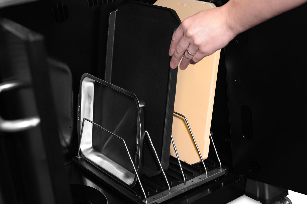 Accessory rack for rolling cart