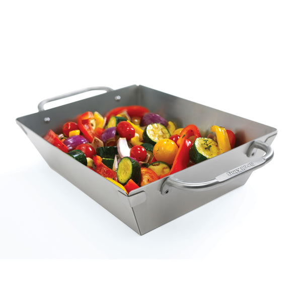 Wok deep stainless steel perforated