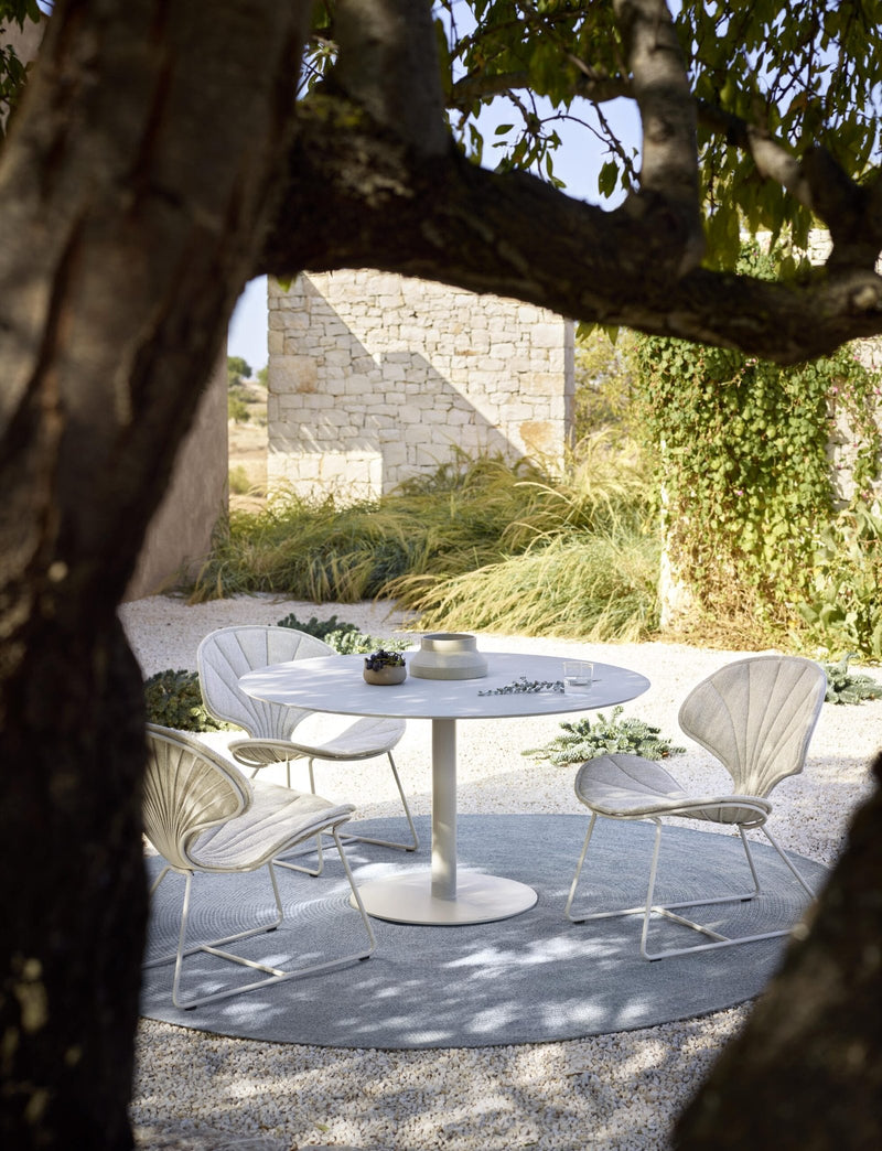 BUTLER 120 LOW DINING TABLE - OSTREA 77 LOW CHAIRS - RUG 240-min