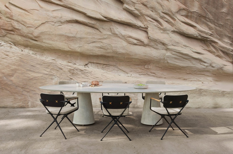 CONIX 3214 ELLIPSE DINING TABLE - EXES 55 DINING CHAIRS (2)-min