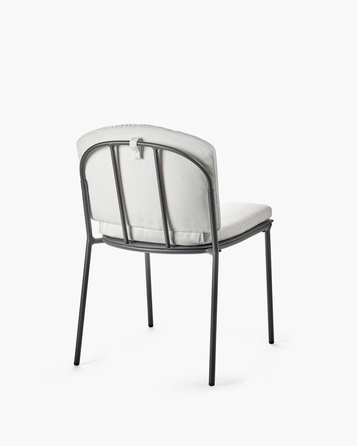 Chair Black + Cushion White Patio
