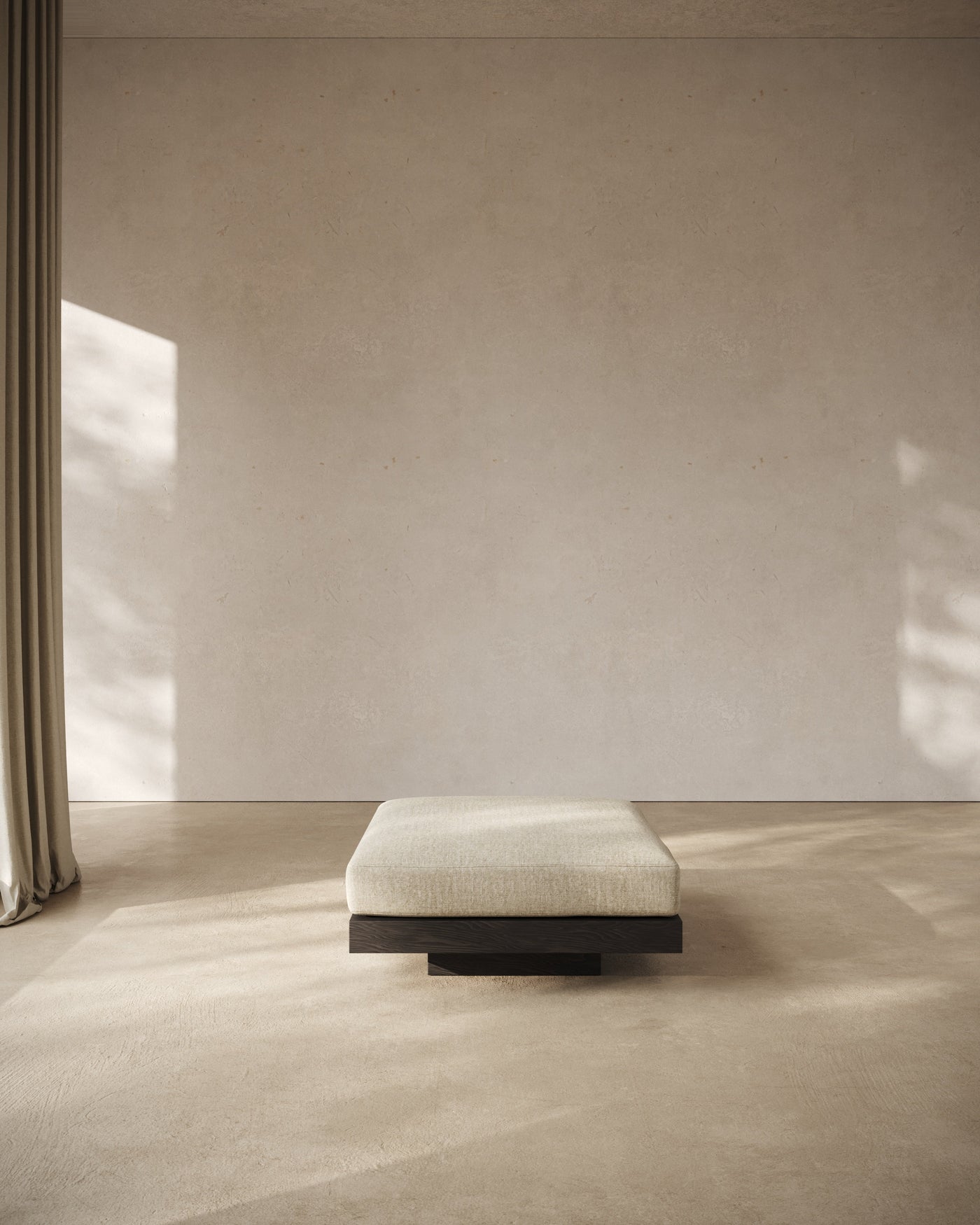 Ottoman Indoor Bone Black Rudolph