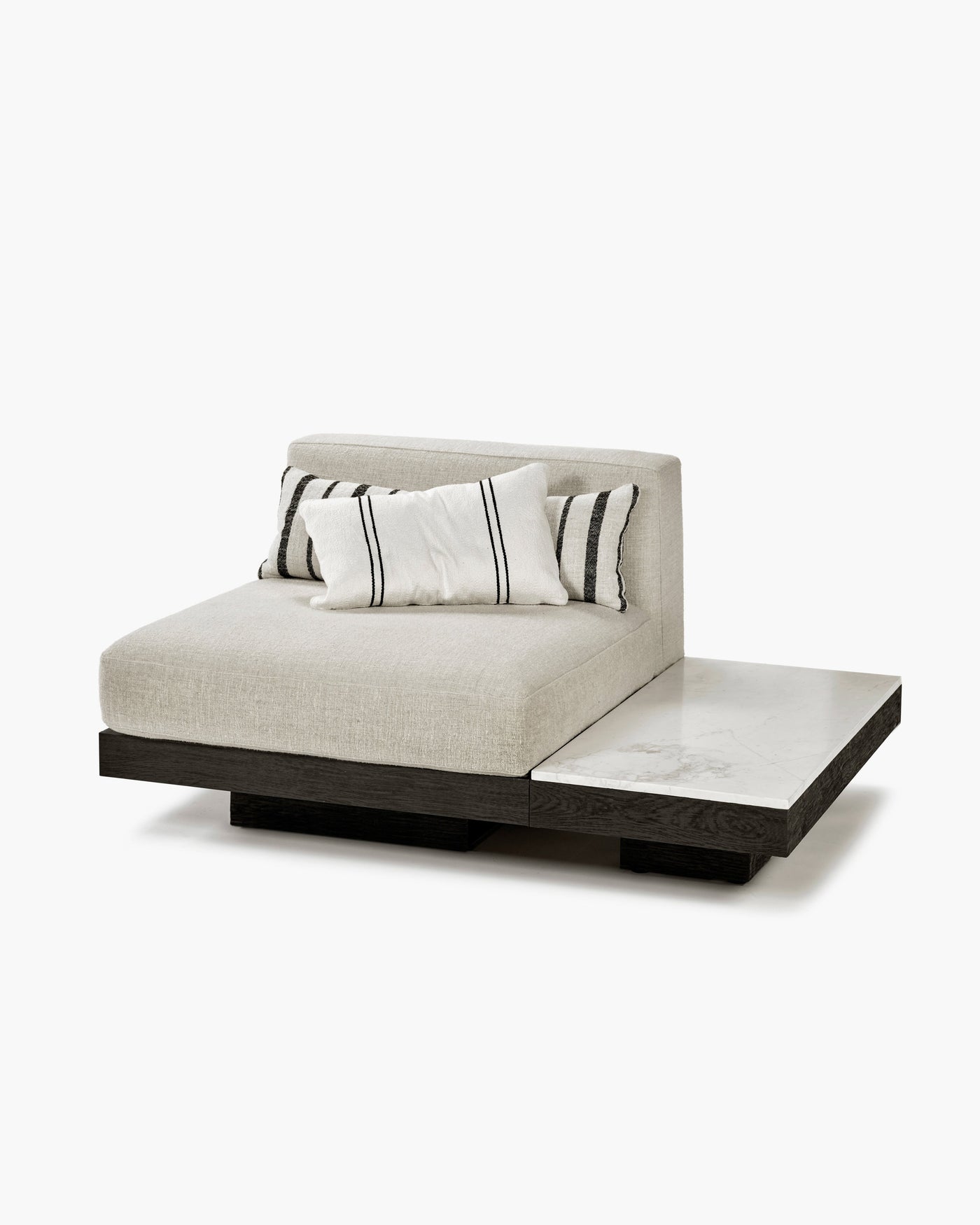 Bench 1-seat Indoor Bone Black Rudolph