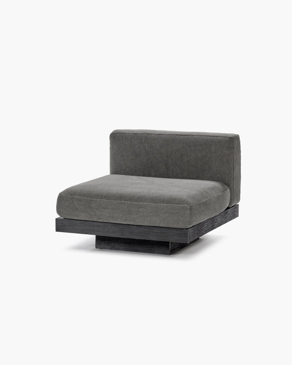 Bench 1-seater Indoor Smoke Black Rudolph