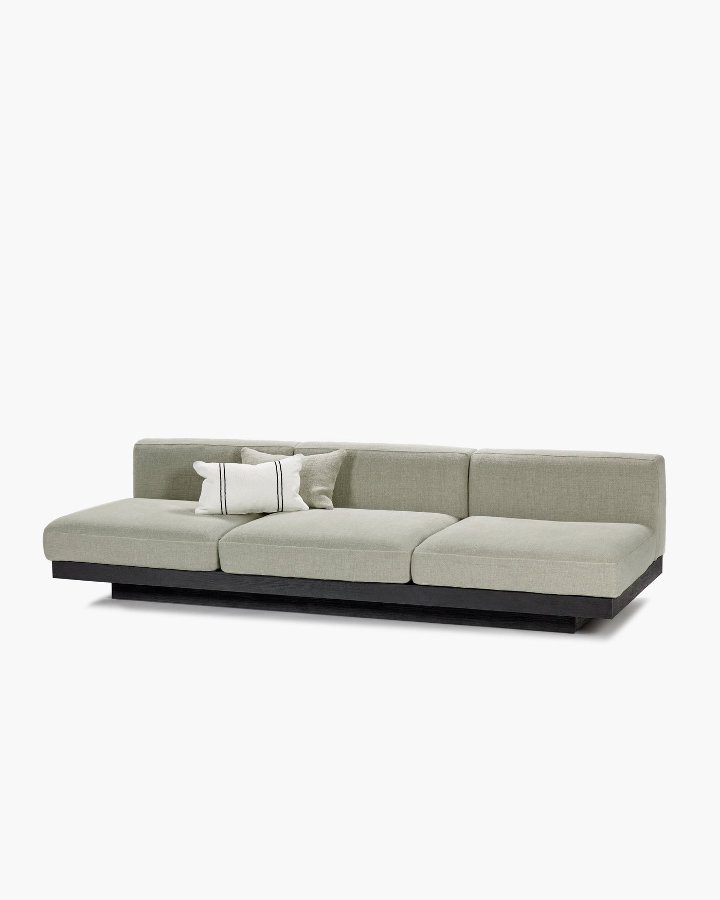 Bench 3-seater Indoor Sand Black Rudolph