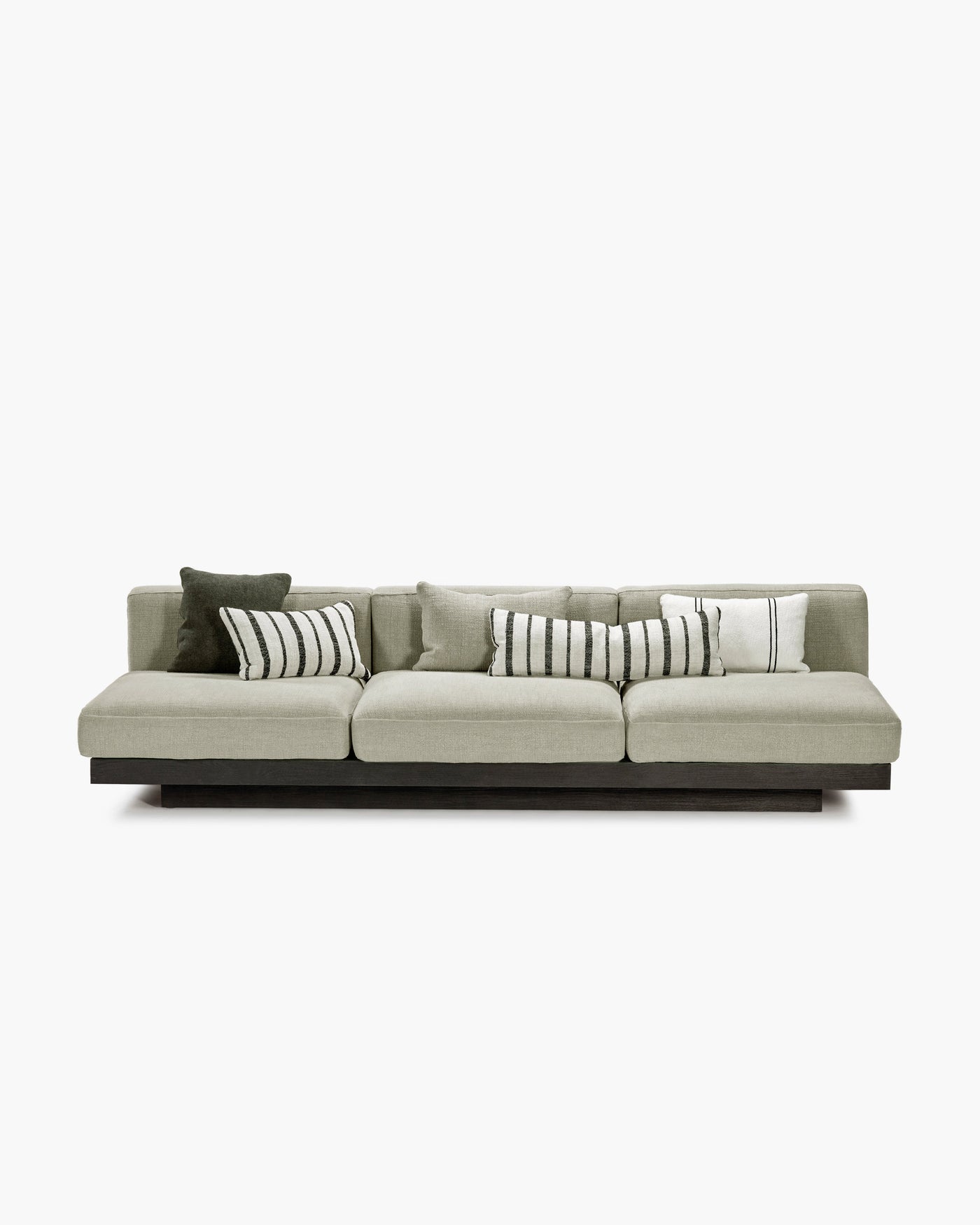 Bench 3-seater Indoor Sand Black Rudolph