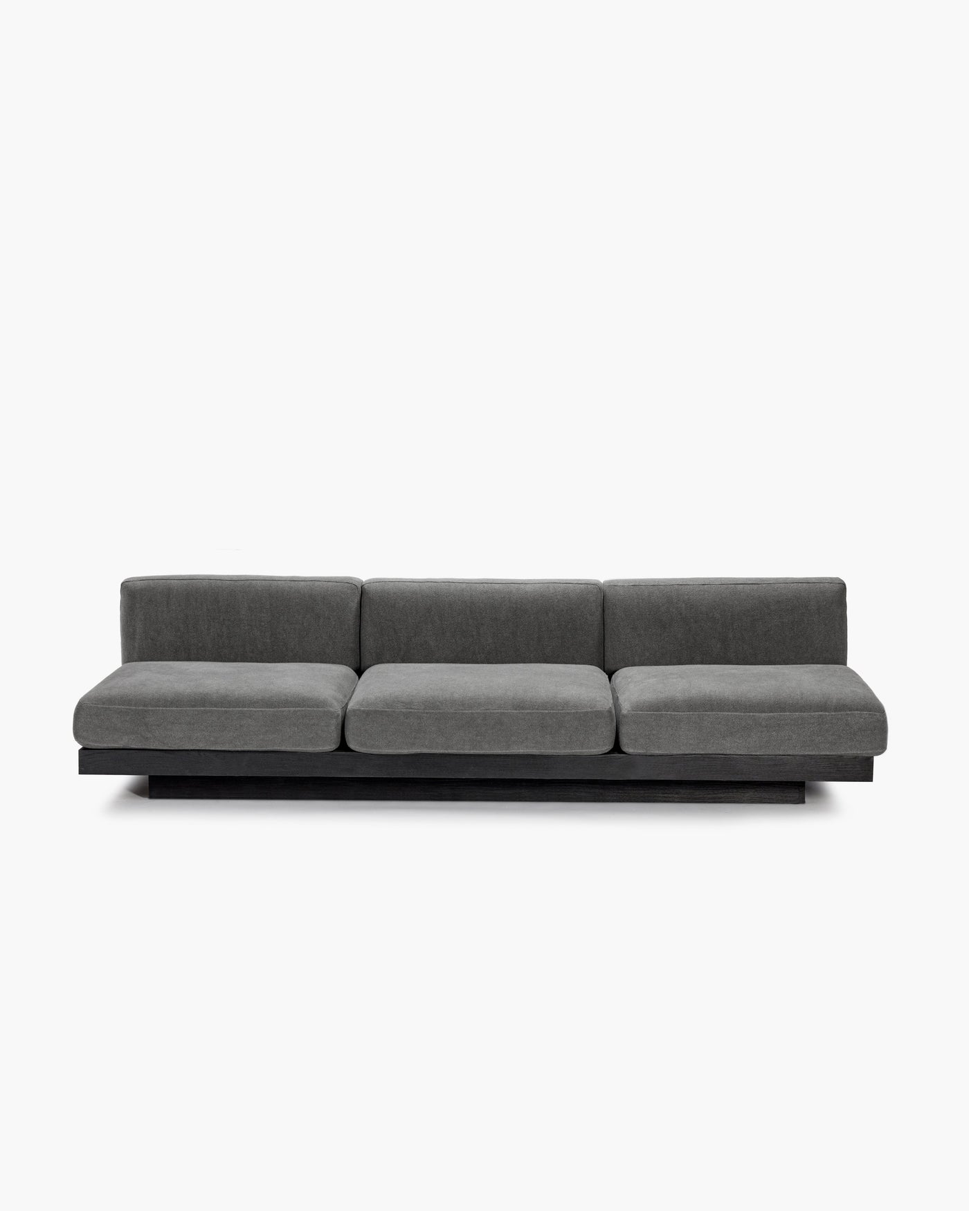 Bench 3-seater Indoor Smoke Black Rudolph
